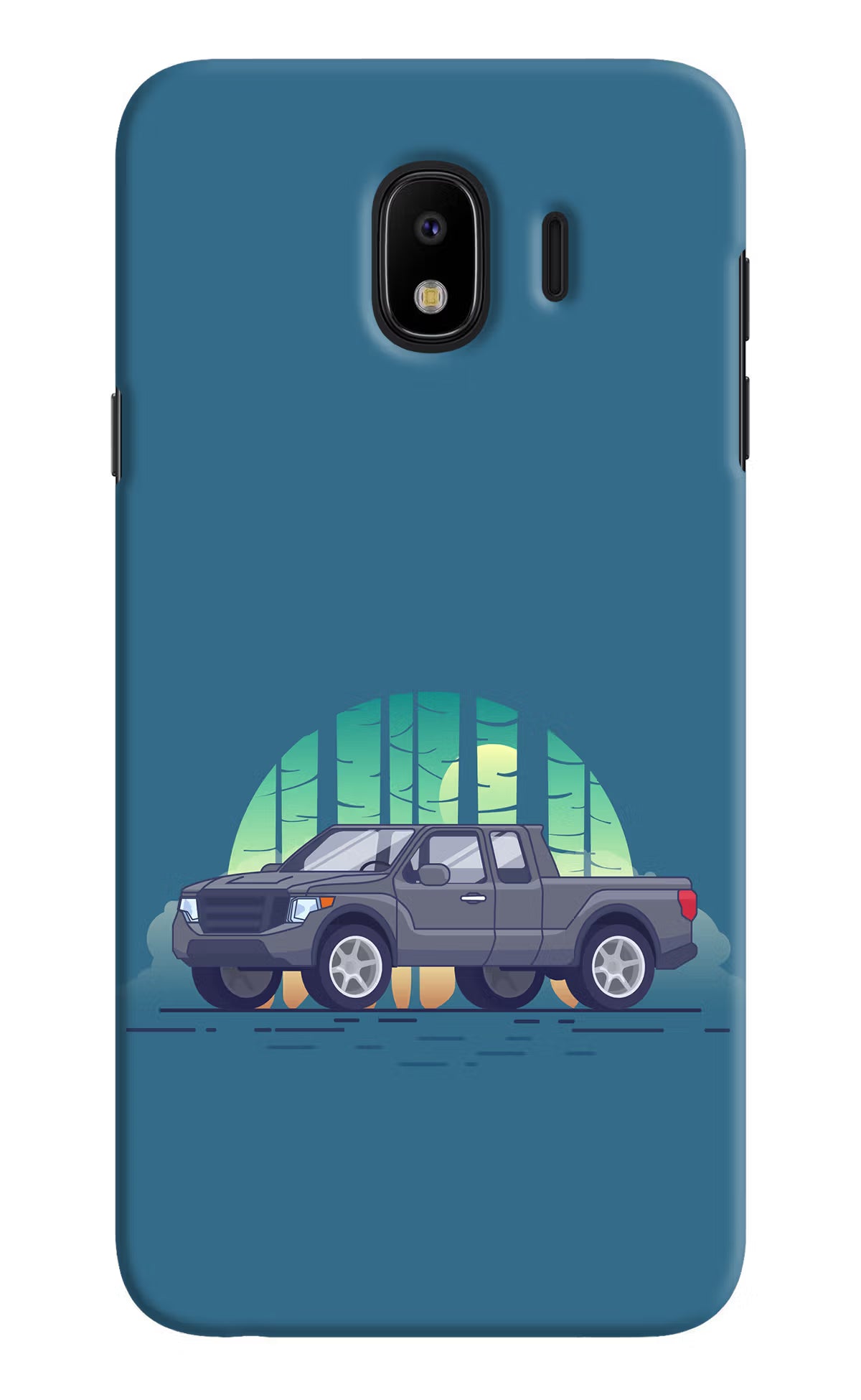 Retro Garage Vibe Samsung J4 Hard Case Back Cover by Casekaro