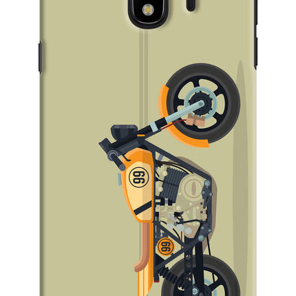 Vertical Speedster Samsung J4 Hard Case Back Cover by Casekaro