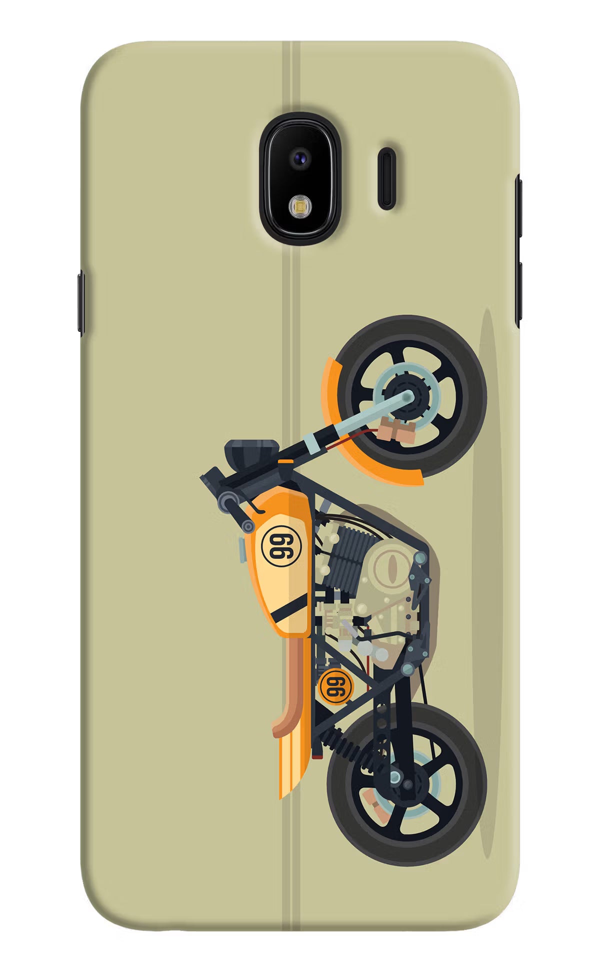 Vertical Speedster Samsung J4 Hard Case Back Cover by Casekaro