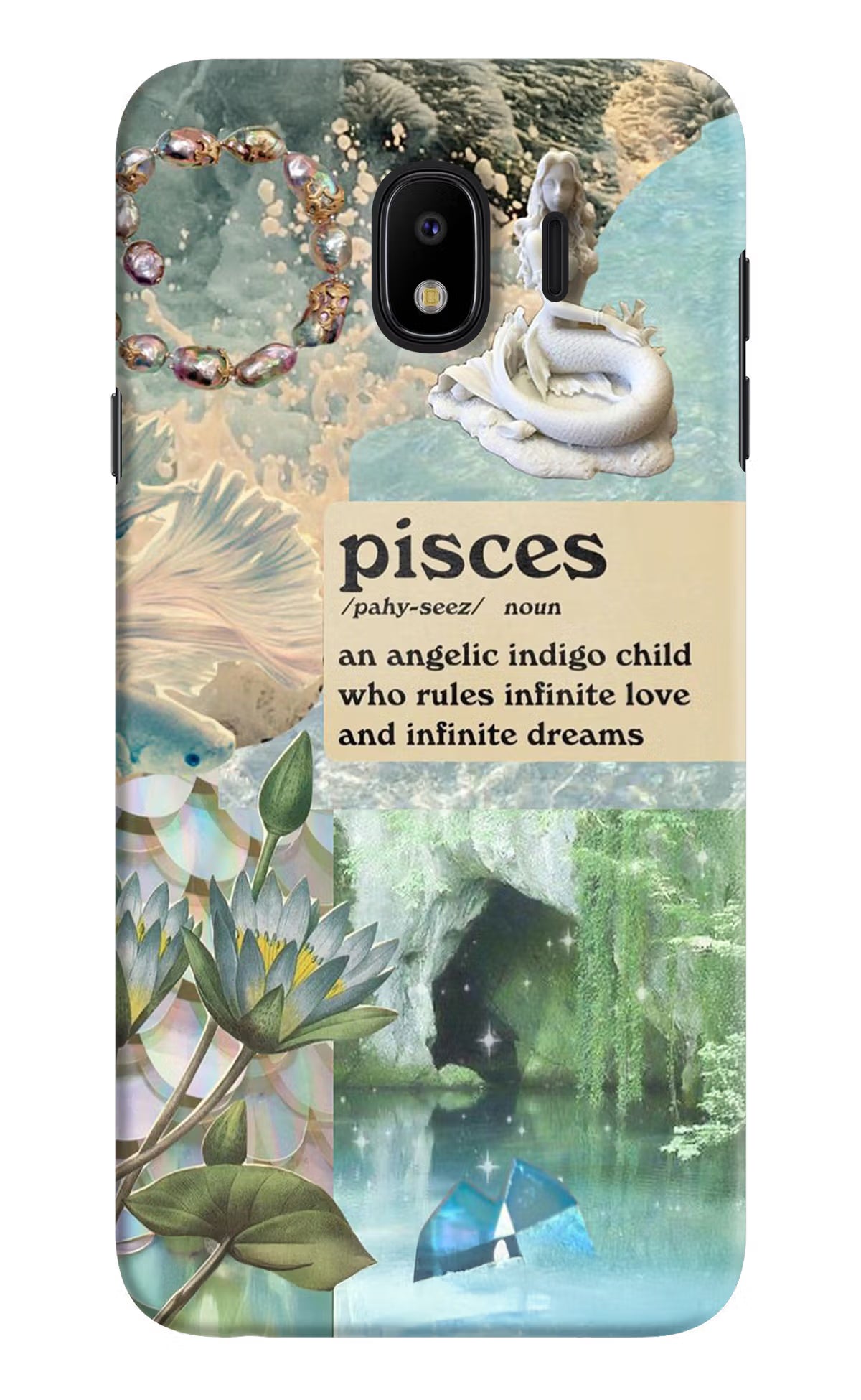 Pisces Zodiac Samsung J4 Hard Case Back Cover by Casekaro