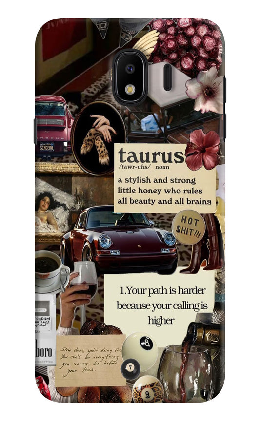 Taurus Zodiac Samsung J4 Hard Case Back Cover by Casekaro