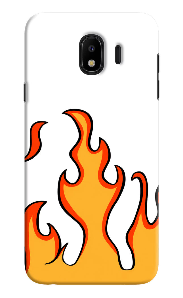 Fired Up – White Samsung J4 Hard Case Back Cover by Casekaro