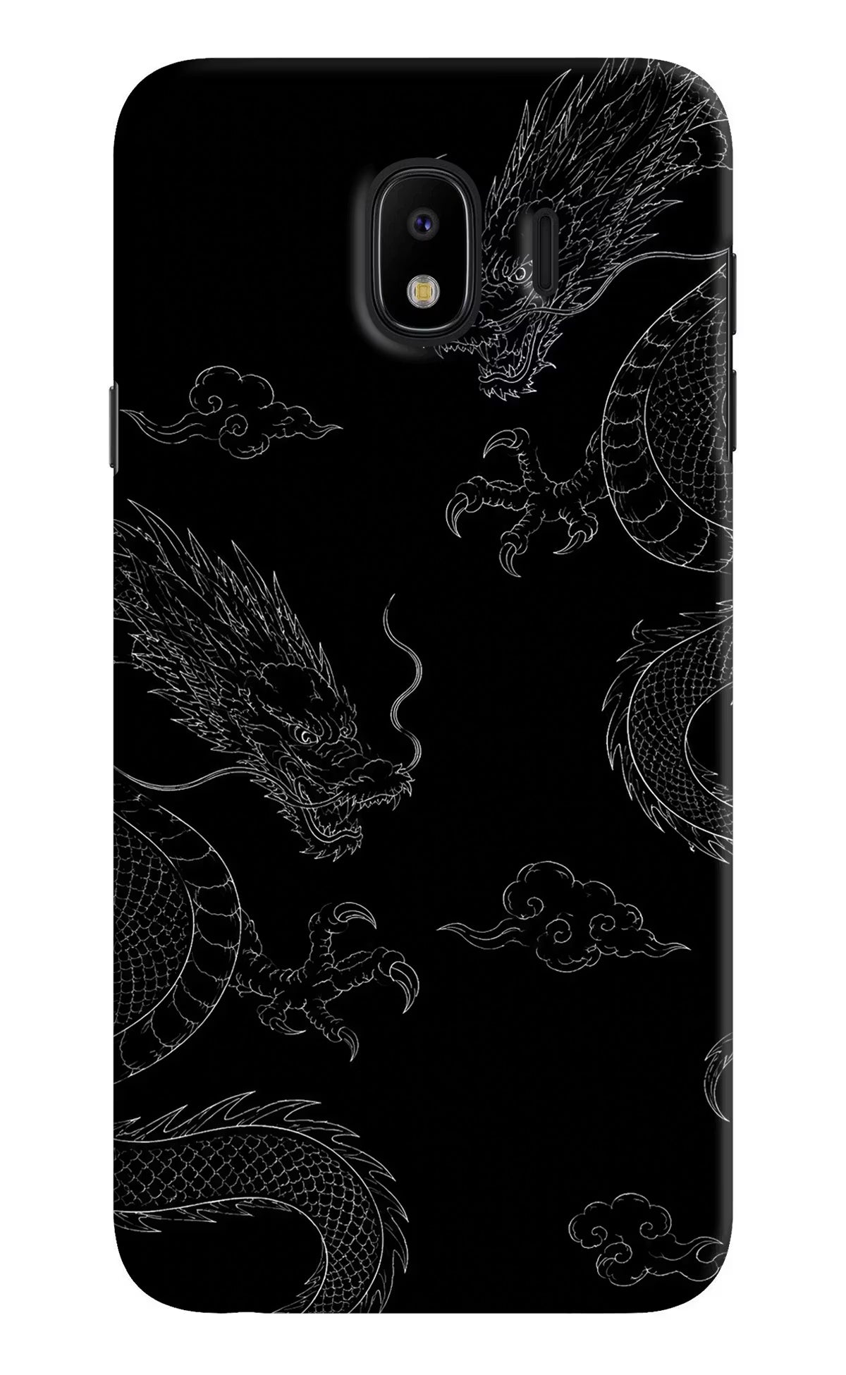Twin Dragons Samsung J4 Hard Case Back Cover by Casekaro