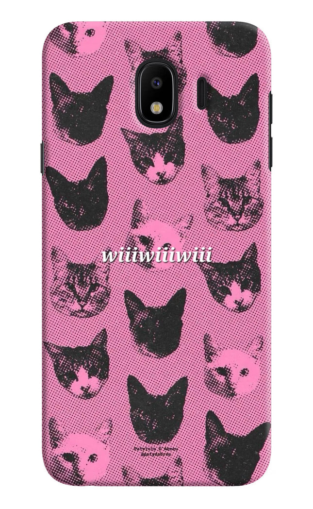 Pink Cats Samsung J4 Hard Case Back Cover by Casekaro