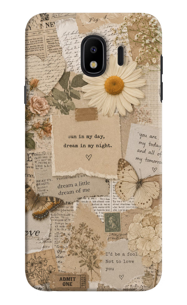 Vintage case Samsung J4 Hard Case Back Cover by Casekaro