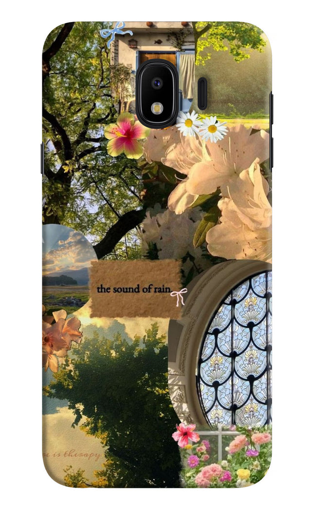 Rain Samsung J4 Hard Case Back Cover by Casekaro