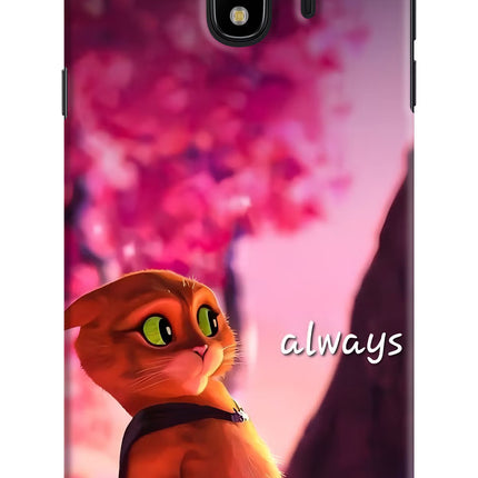 Always Cat Samsung J4 Hard Case Back Cover by Casekaro