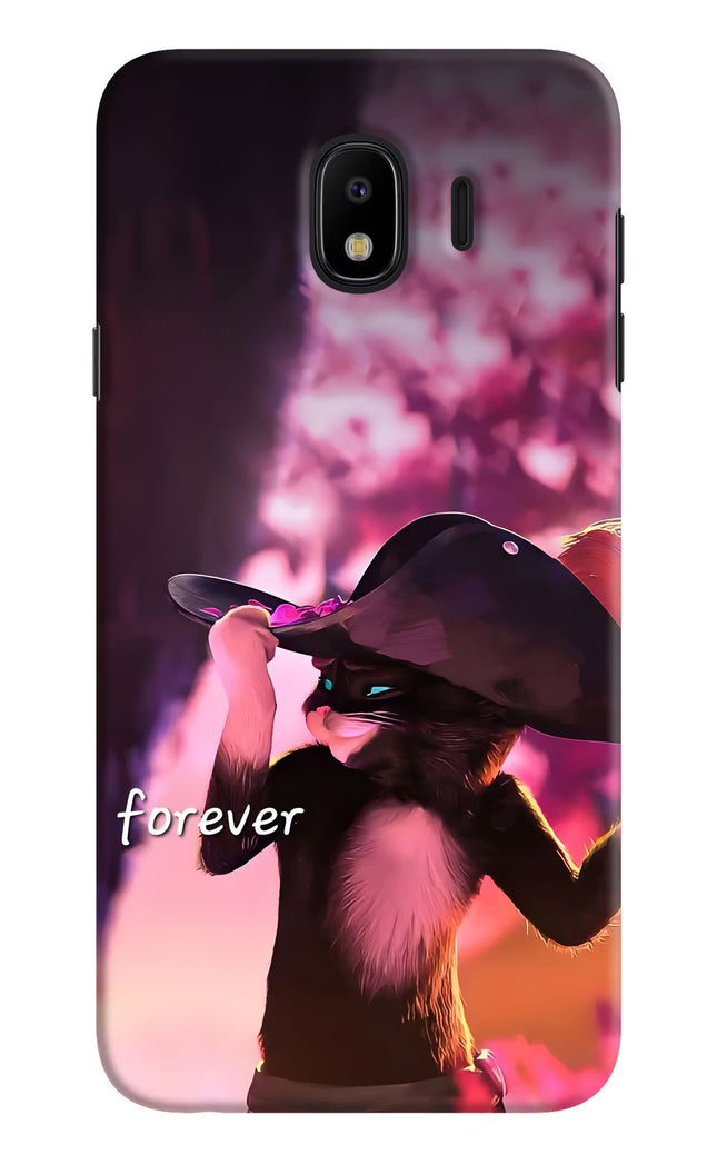Forever Cat Samsung J4 Hard Case Back Cover by Casekaro