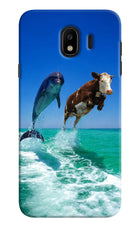 Dolphin vs Cow Samsung J4 Hard Case Back Cover by Casekaro