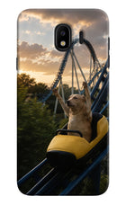 Rollercoaster Dog Samsung J4 Hard Case Back Cover by Casekaro