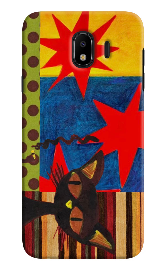 Pop Cat Samsung J4 Hard Case Back Cover by Casekaro