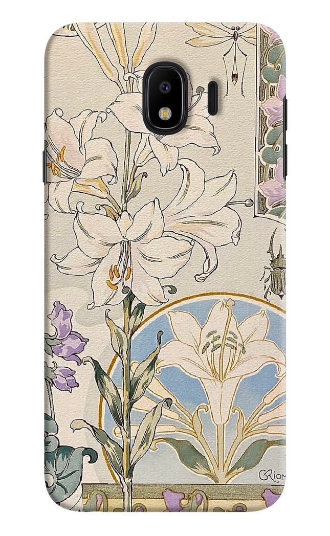 White Lily Samsung J4 Hard Case Back Cover by Casekaro
