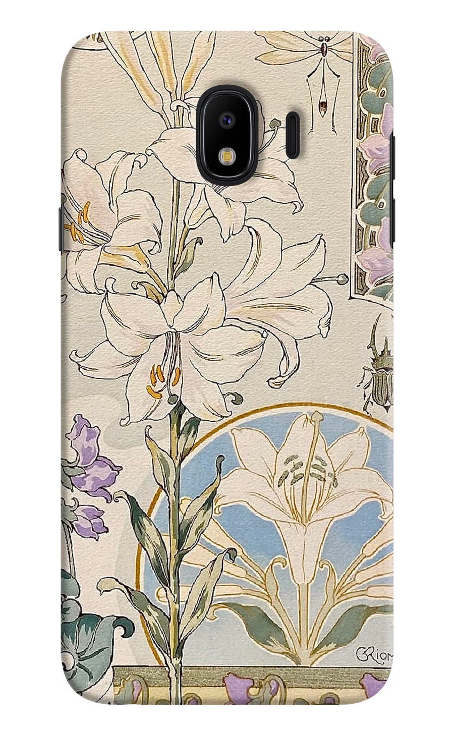 White Lily Samsung J4 Back Cover, Hard case