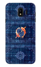 Koi Blue Samsung J4 Hard Case Back Cover by Casekaro