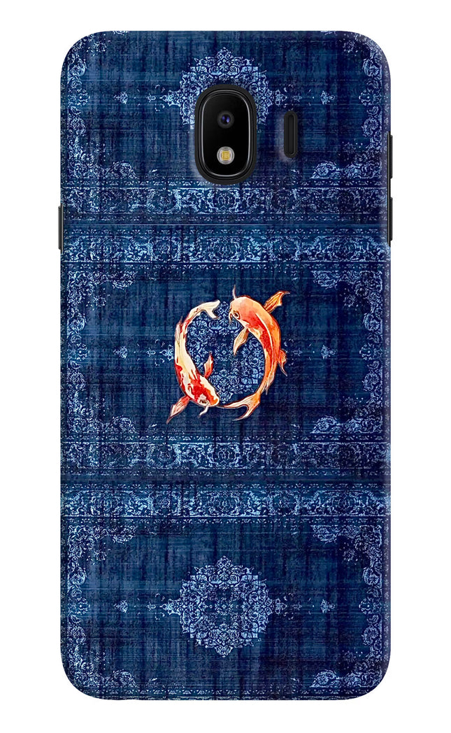 Koi Blue Samsung J4 Hard Case Back Cover by Casekaro