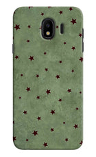 Green Stars Samsung J4 Hard Case Back Cover by Casekaro