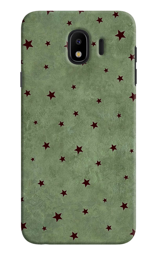 Green Stars Samsung J4 Hard Case Back Cover by Casekaro