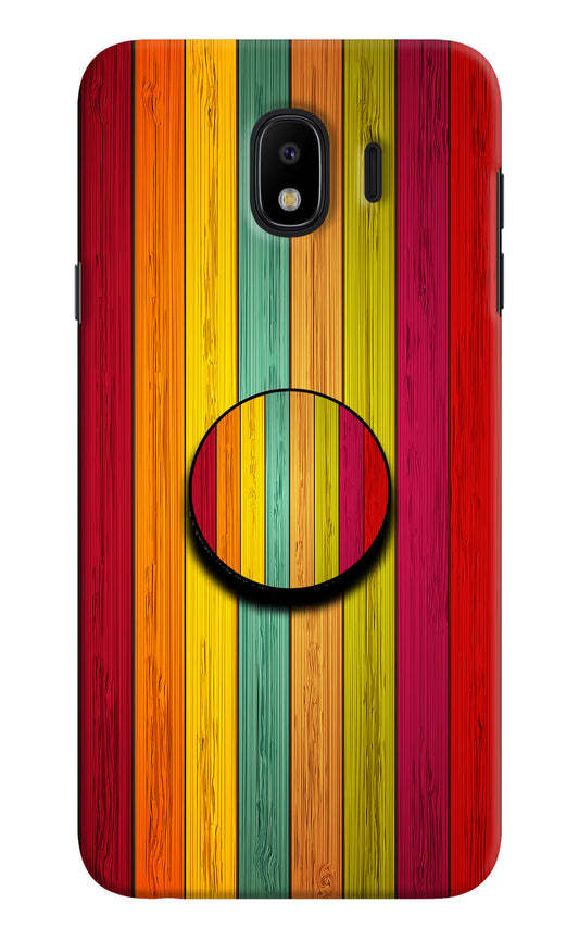 Multicolor Wooden Samsung J4 Pop Case by Casekaro