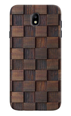 Wooden Cube Design Samsung J7 Pro Hard Case Back Cover by Casekaro