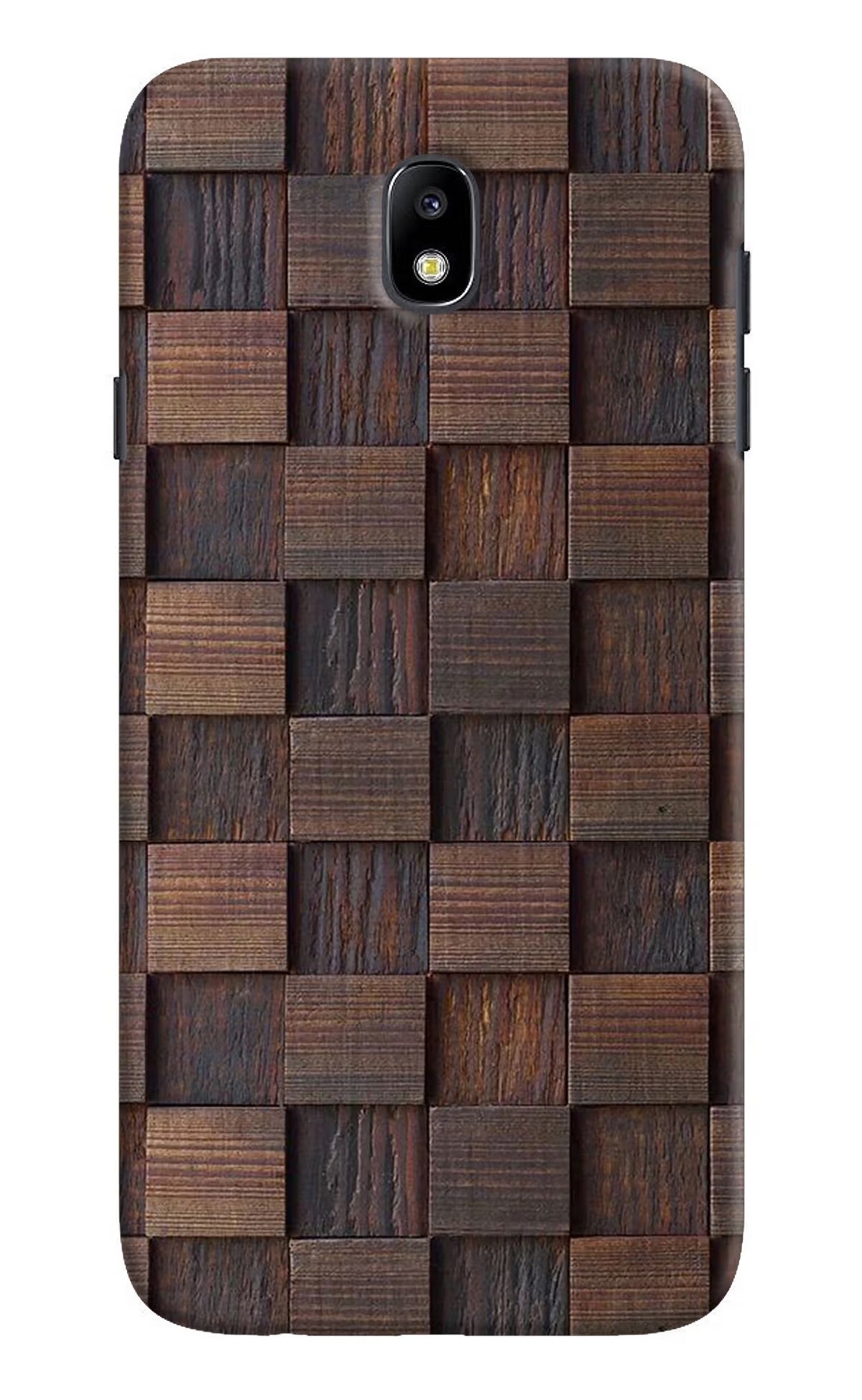 Wooden Cube Design Samsung J7 Pro Hard Case Back Cover by Casekaro