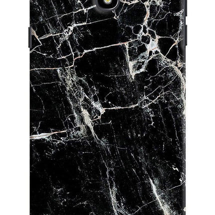 Black Marble Texture Samsung J7 Pro Hard Case Back Cover by Casekaro