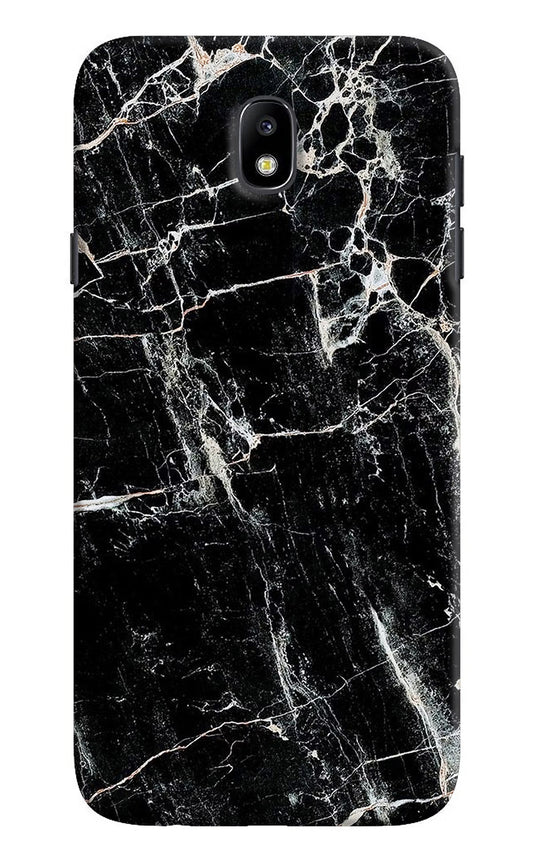 Black Marble Texture Samsung J7 Pro Hard Case Back Cover by Casekaro