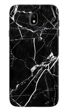 Black Marble Pattern Samsung J7 Pro Hard Case Back Cover by Casekaro