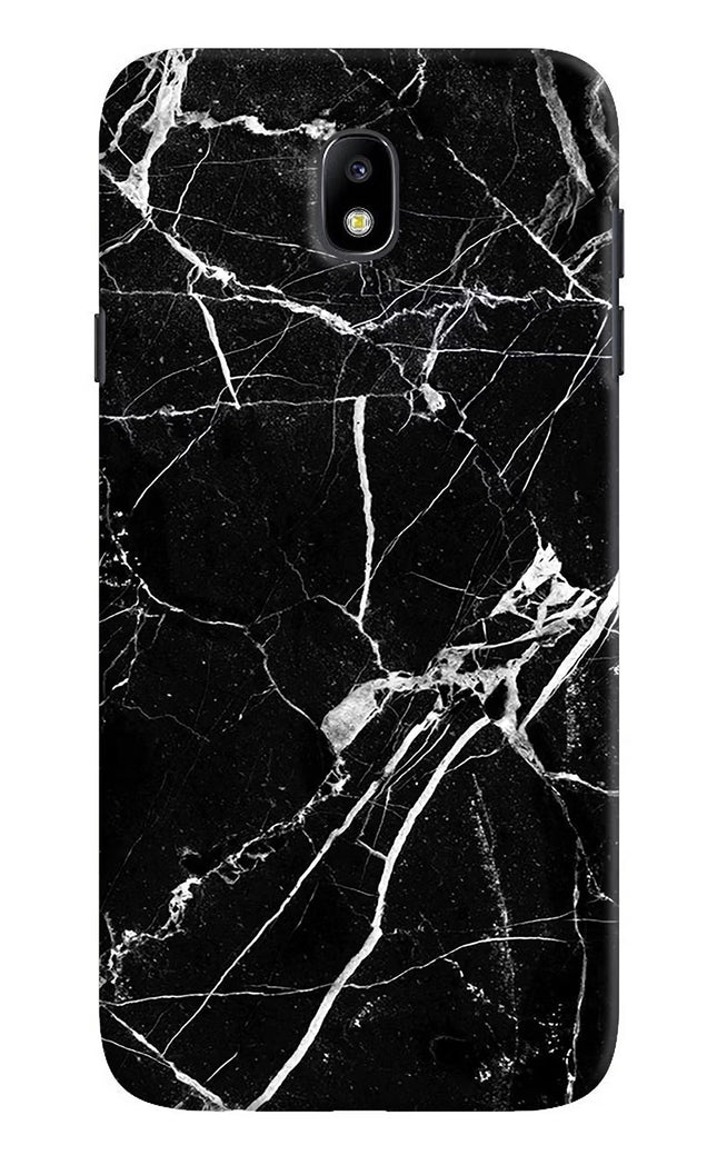 Black Marble Pattern Samsung J7 Pro Hard Case Back Cover by Casekaro