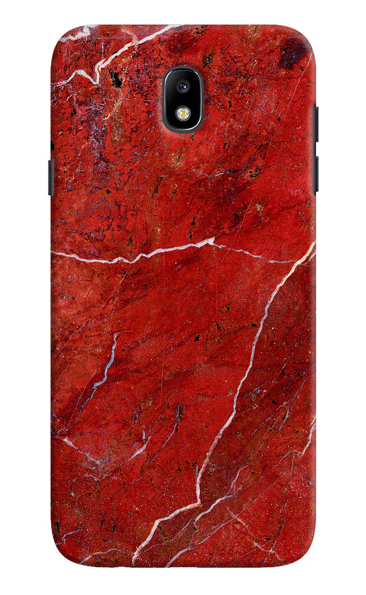 Red Marble Design Samsung J7 Pro Hard Case Back Cover by Casekaro
