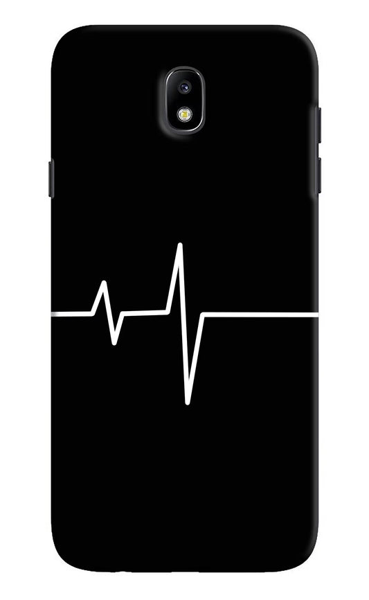 Heart Beats Samsung J7 Pro Hard Case Back Cover by Casekaro