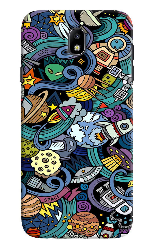 Space Abstract Samsung J7 Pro Hard Case Back Cover by Casekaro