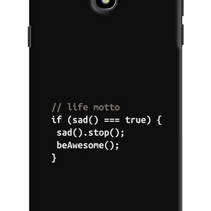 Life Motto Code Samsung J7 Pro Hard Case Back Cover by Casekaro