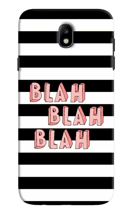 Blah Blah Blah Samsung J7 Pro Hard Case Back Cover by Casekaro