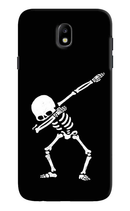 Dabbing Skeleton Art Samsung J7 Pro Hard Case Back Cover by Casekaro
