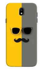 Sunglasses with Mustache Samsung J7 Pro Hard Case Back Cover by Casekaro