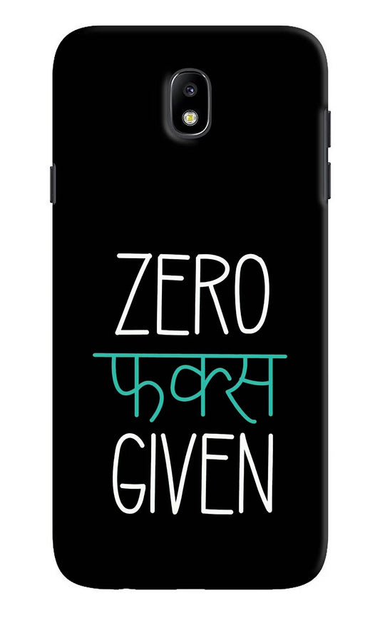 Zero Fucks Given Samsung J7 Pro Hard Case Back Cover by Casekaro
