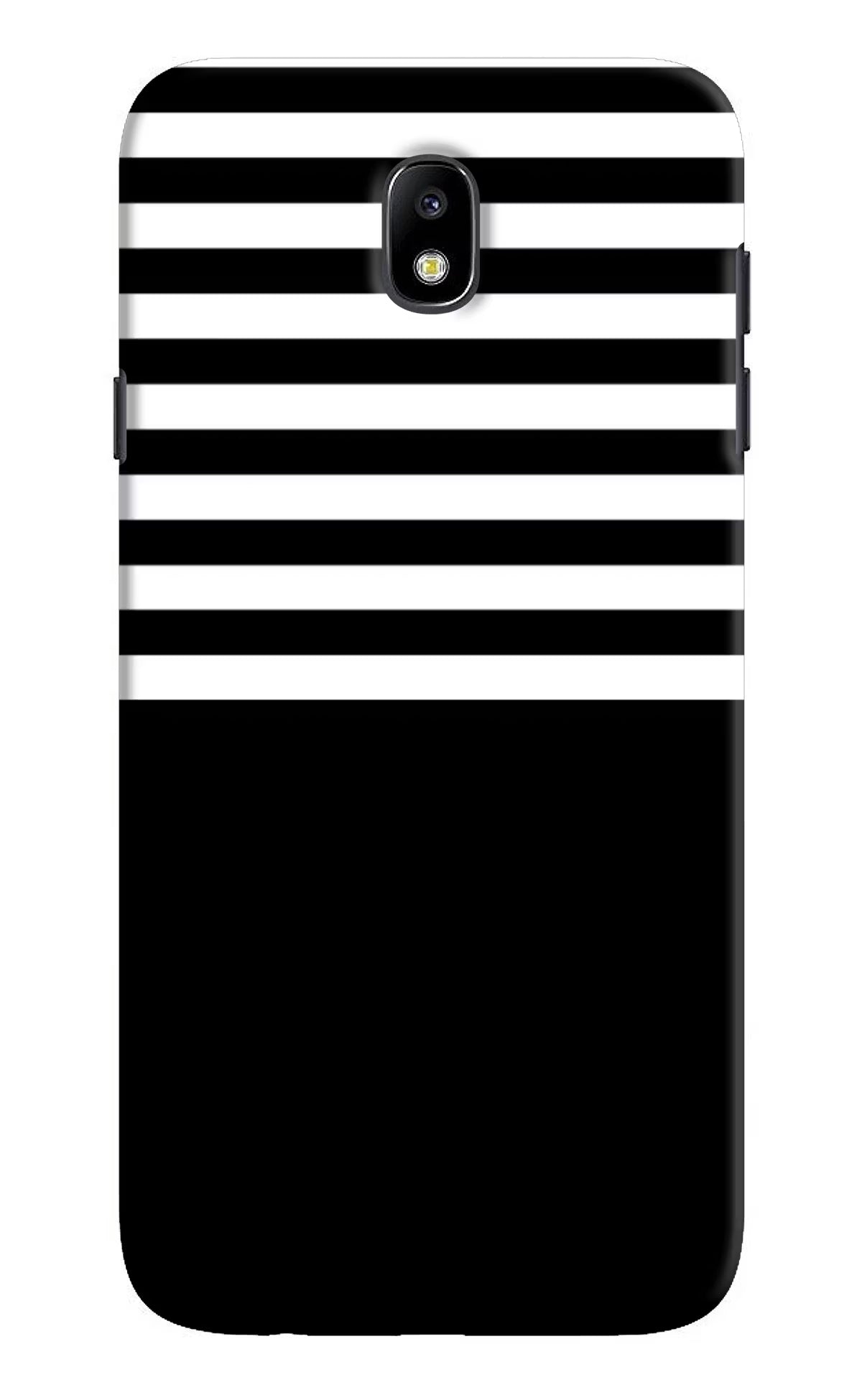 Black and White Print Samsung J7 Pro Hard Case Back Cover by Casekaro