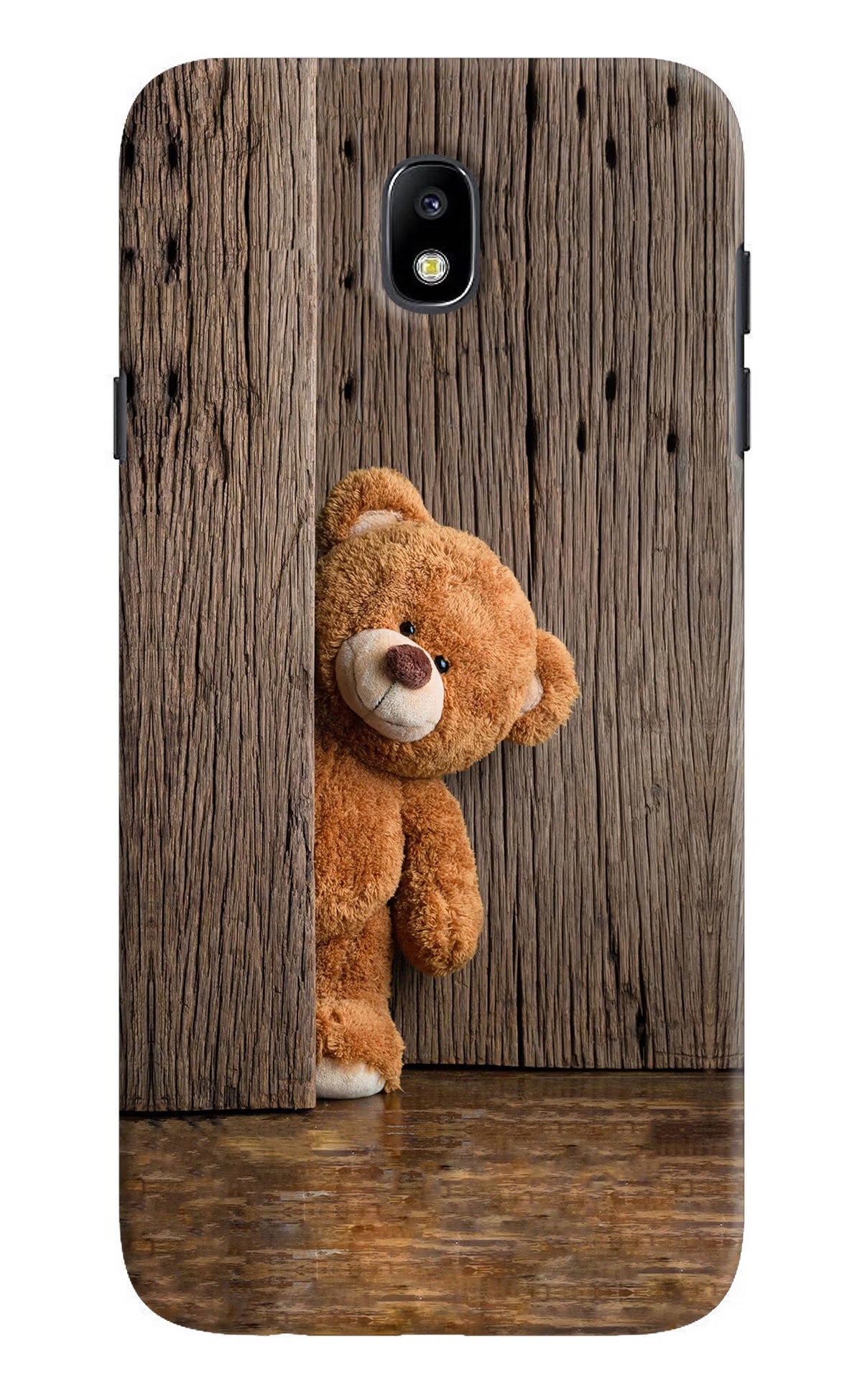 Teddy Wooden Samsung J7 Pro Hard Case Back Cover by Casekaro