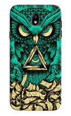 Green Owl Samsung J7 Pro Hard Case Back Cover by Casekaro