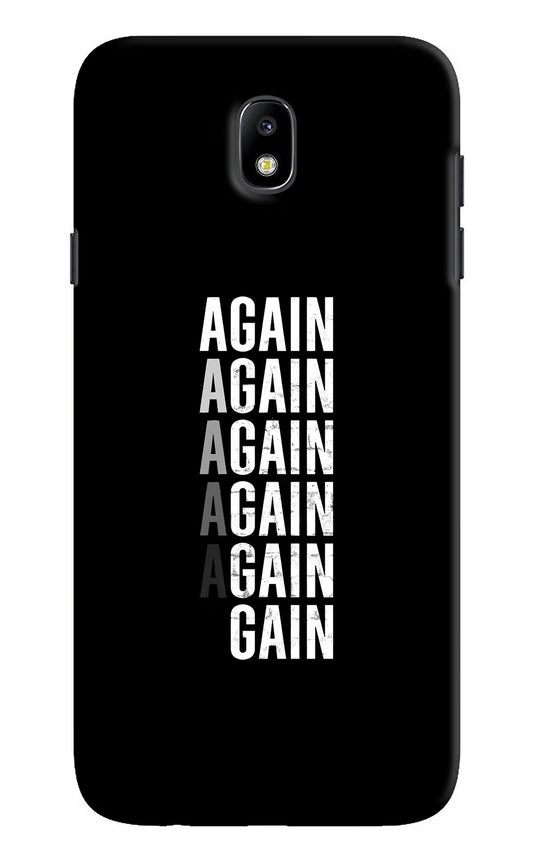 Again Again Gain Samsung J7 Pro Hard Case Back Cover by Casekaro