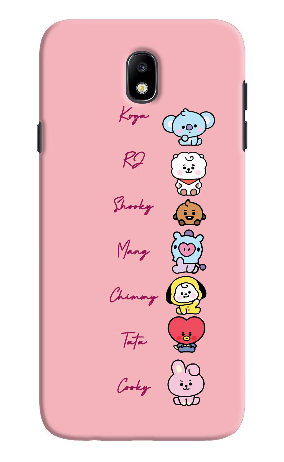 BTS names Samsung J7 Pro Hard Case Back Cover by Casekaro