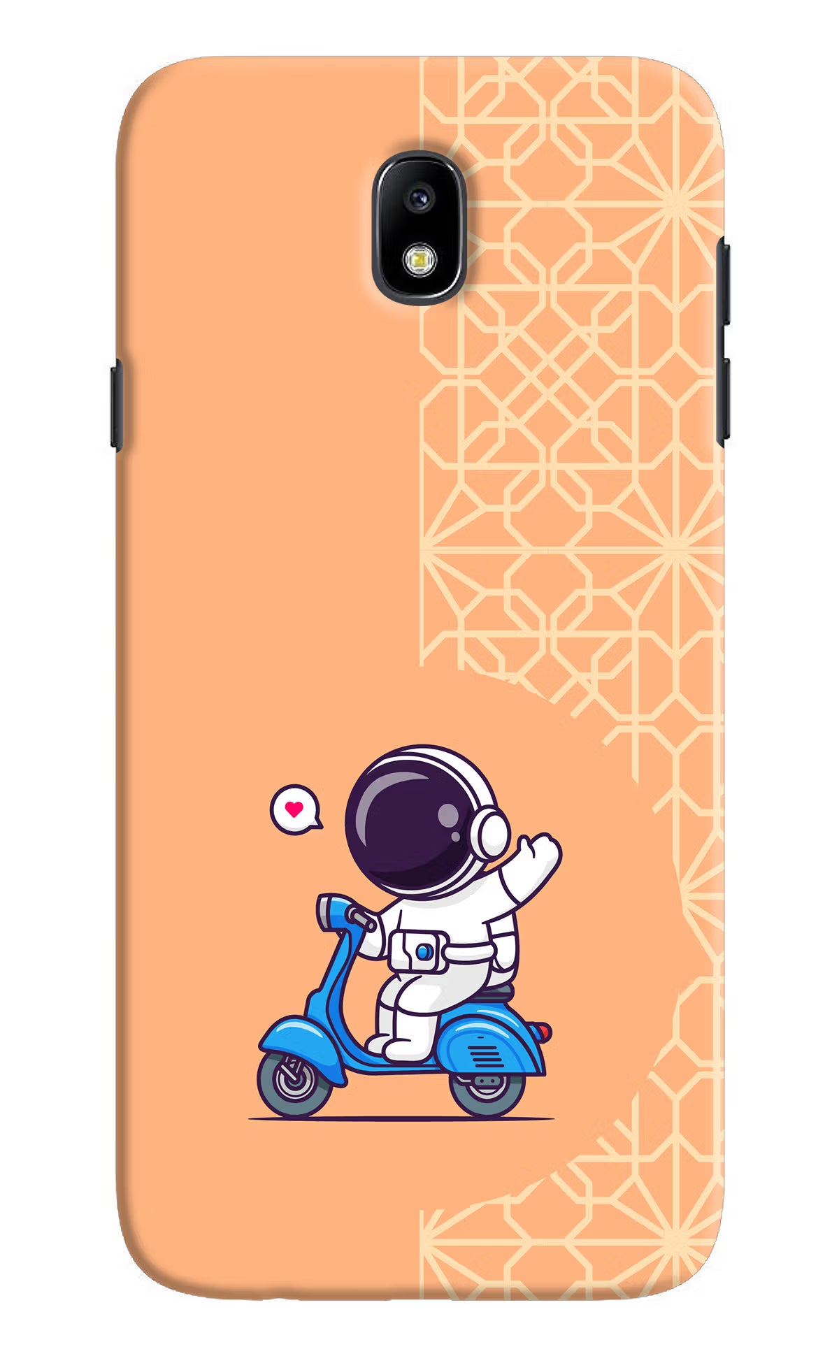 Cute Astronaut Riding Samsung J7 Pro Hard Case Back Cover by Casekaro