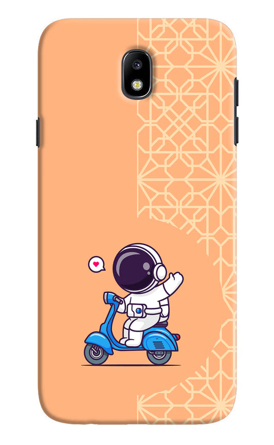 Cute Astronaut Riding Samsung J7 Pro Hard Case Back Cover by Casekaro