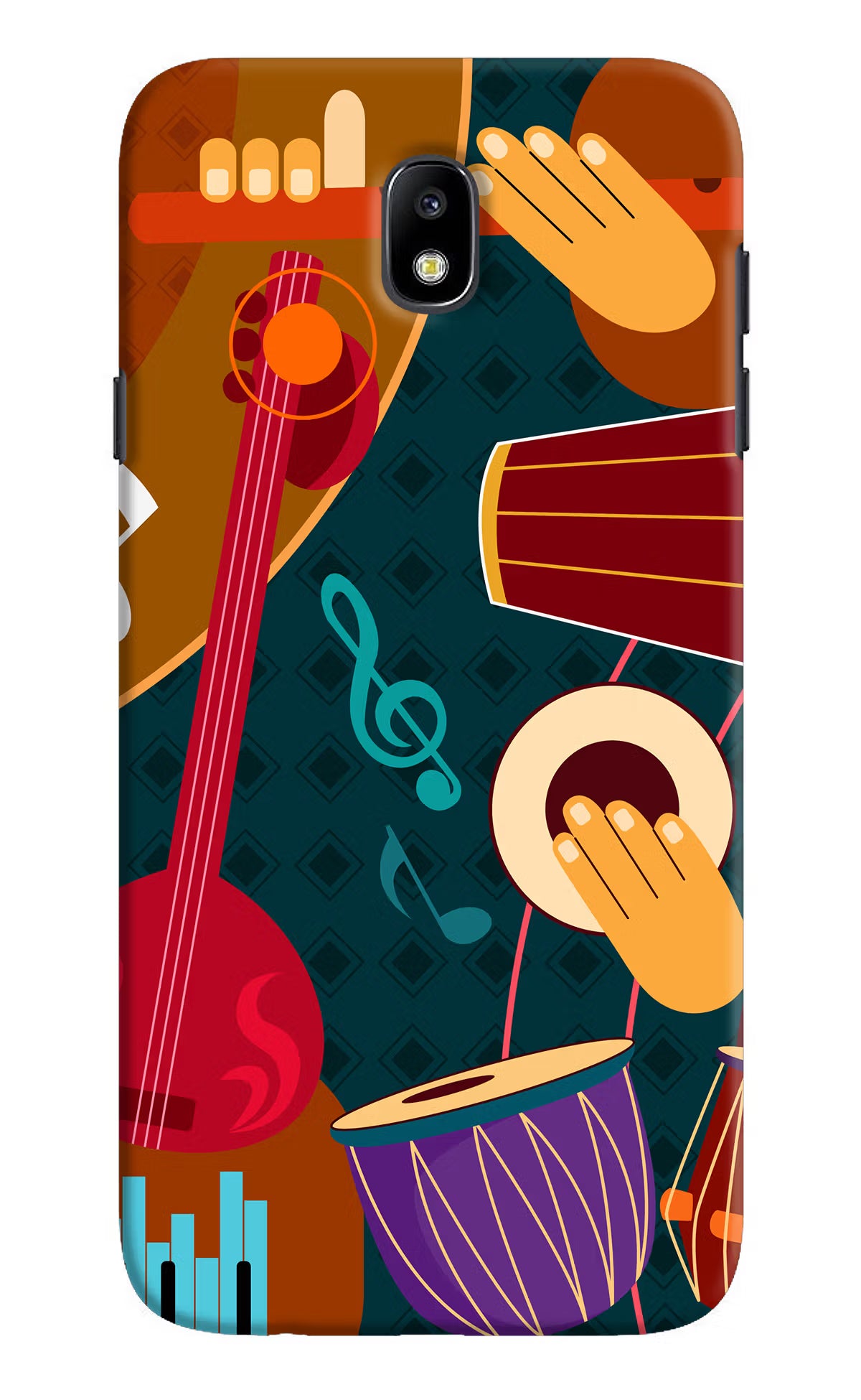 Music Instrument Samsung J7 Pro Hard Case Back Cover by Casekaro