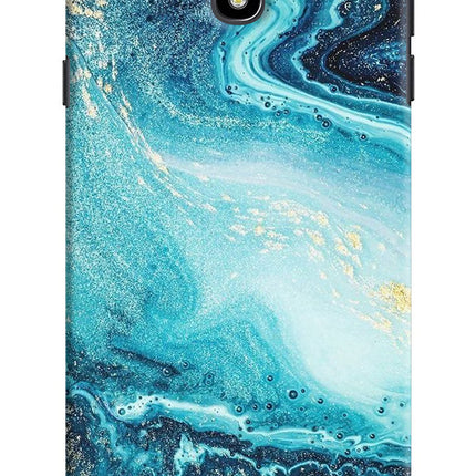 Blue Glitter Marble Samsung J7 Pro Hard Case Back Cover by Casekaro