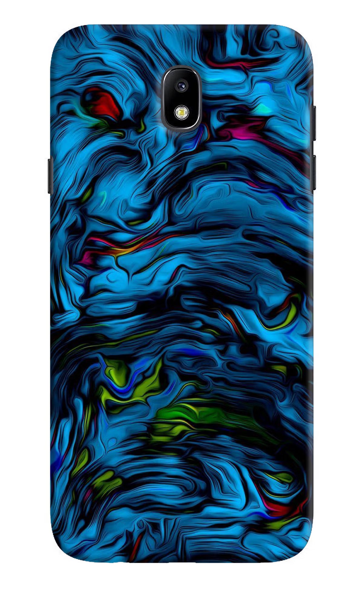 Dark Blue Abstract Samsung J7 Pro Hard Case Back Cover by Casekaro