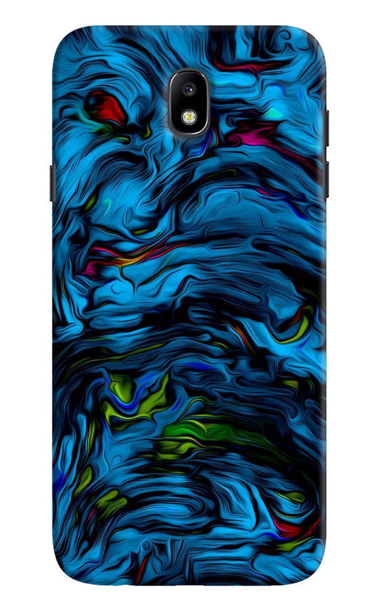 Dark Blue Abstract Samsung J7 Pro Hard Case Back Cover by Casekaro