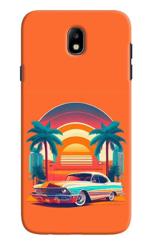 Palm Drive 80s Samsung J7 Pro Hard Case Back Cover by Casekaro
