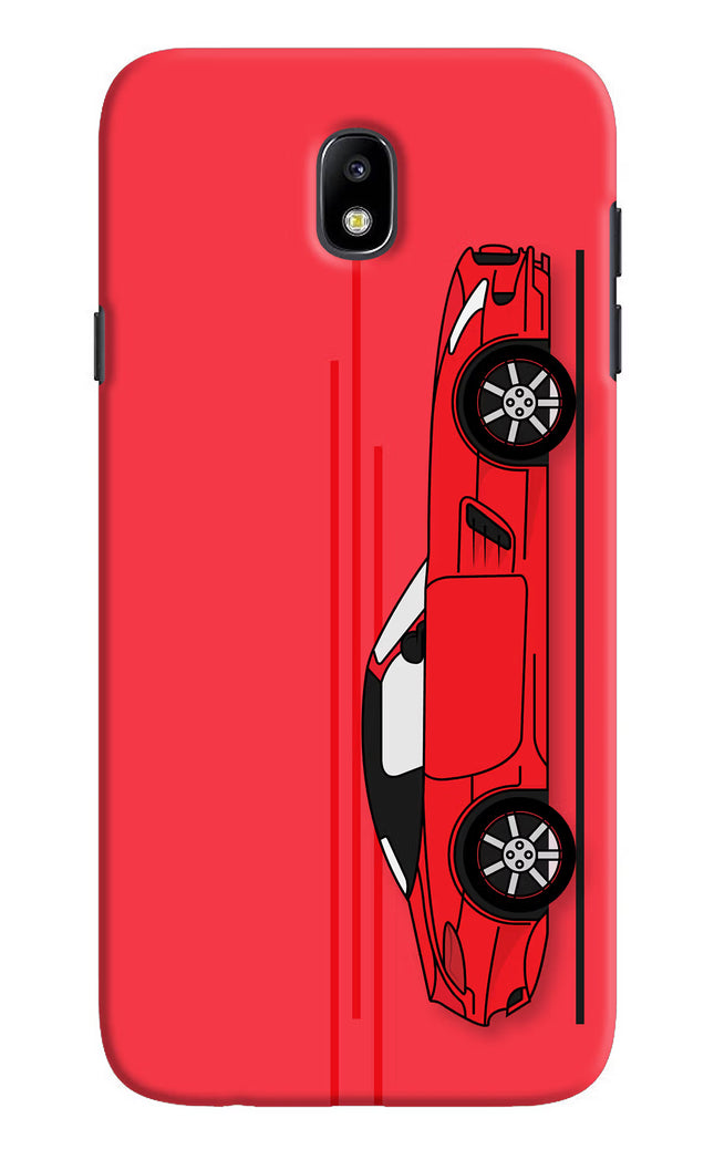 Red Velocity Samsung J7 Pro Hard Case Back Cover by Casekaro