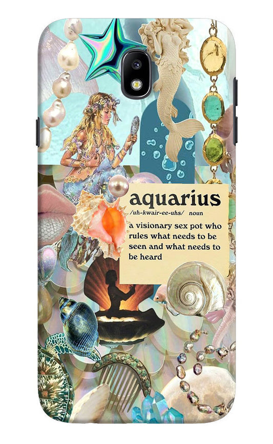 Aquarius Zodiac Samsung J7 Pro Hard Case Back Cover by Casekaro